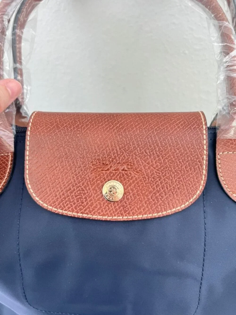 Longchamp Le Pliage Tote Bag - Medium -Black/Dark gray/Navy blue